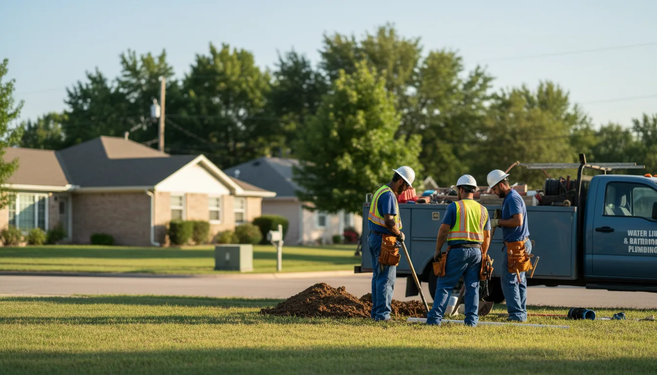 Residential water line and bathroom plumbing service in Oldham, SD